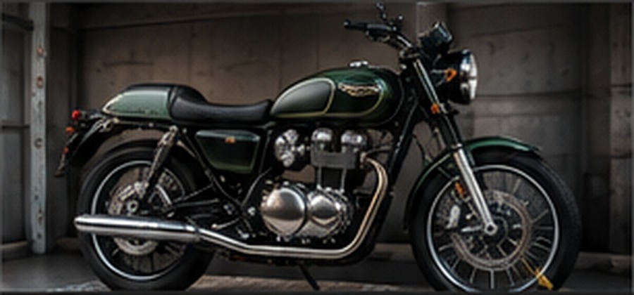 Classic motorcycle prepared for transport